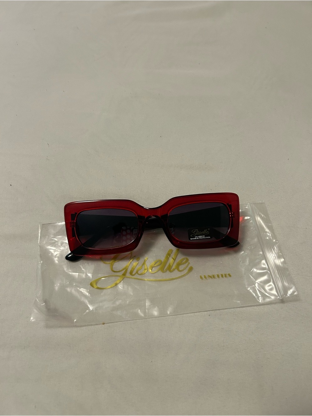 Red Rectangle Sunglasses -